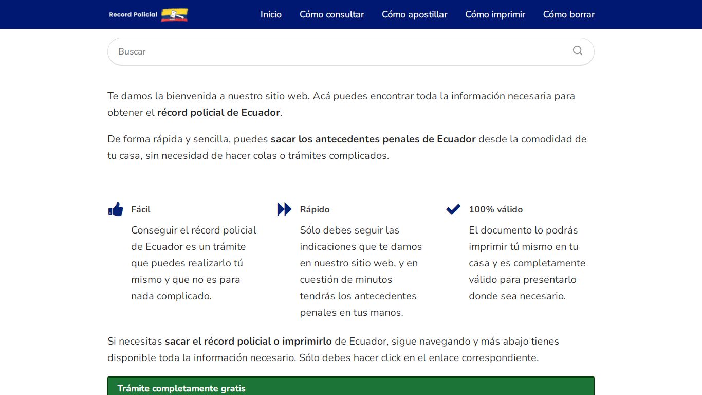 »Consultar récord policial o certificado de antecedentes 2022