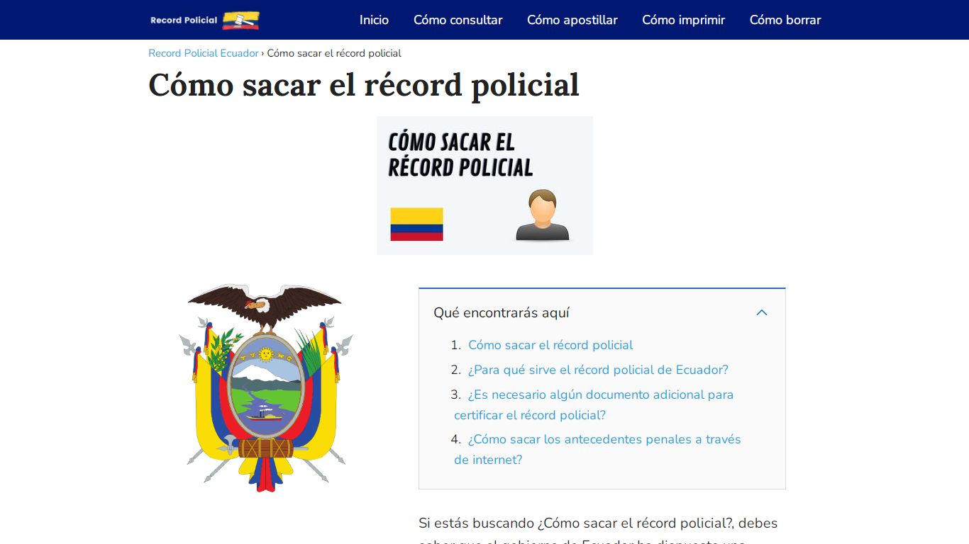 Cómo sacar el récord policial Ecuador | 【agosto 2022】